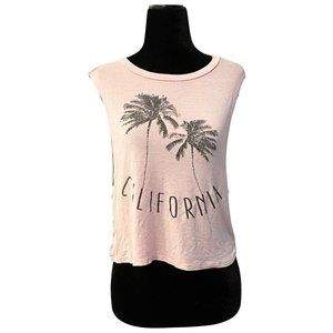 Peaches & Cream California Crop Top Pink Sz S